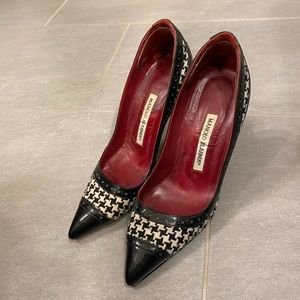 Manolo Blahnik checkered heels